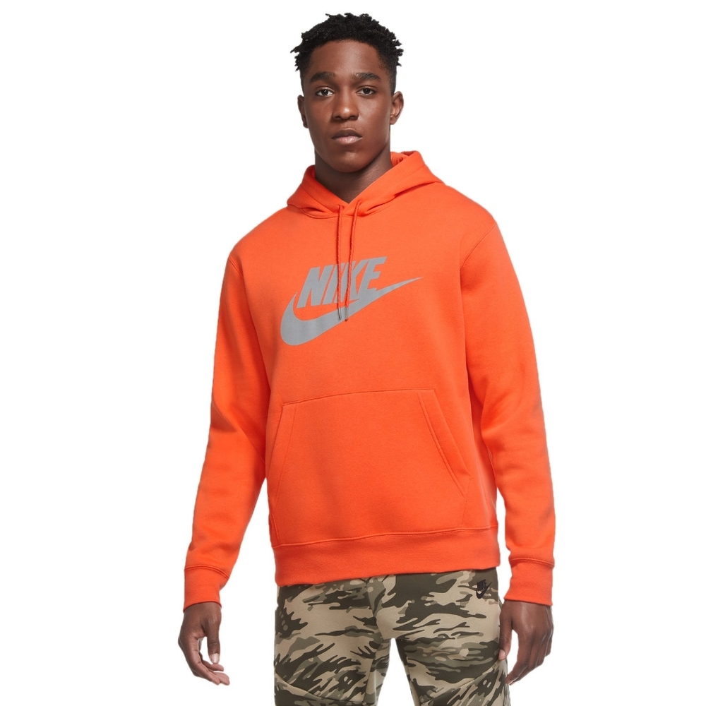 Nike Men's Sportswear Pullover Hoodie Orange Size S